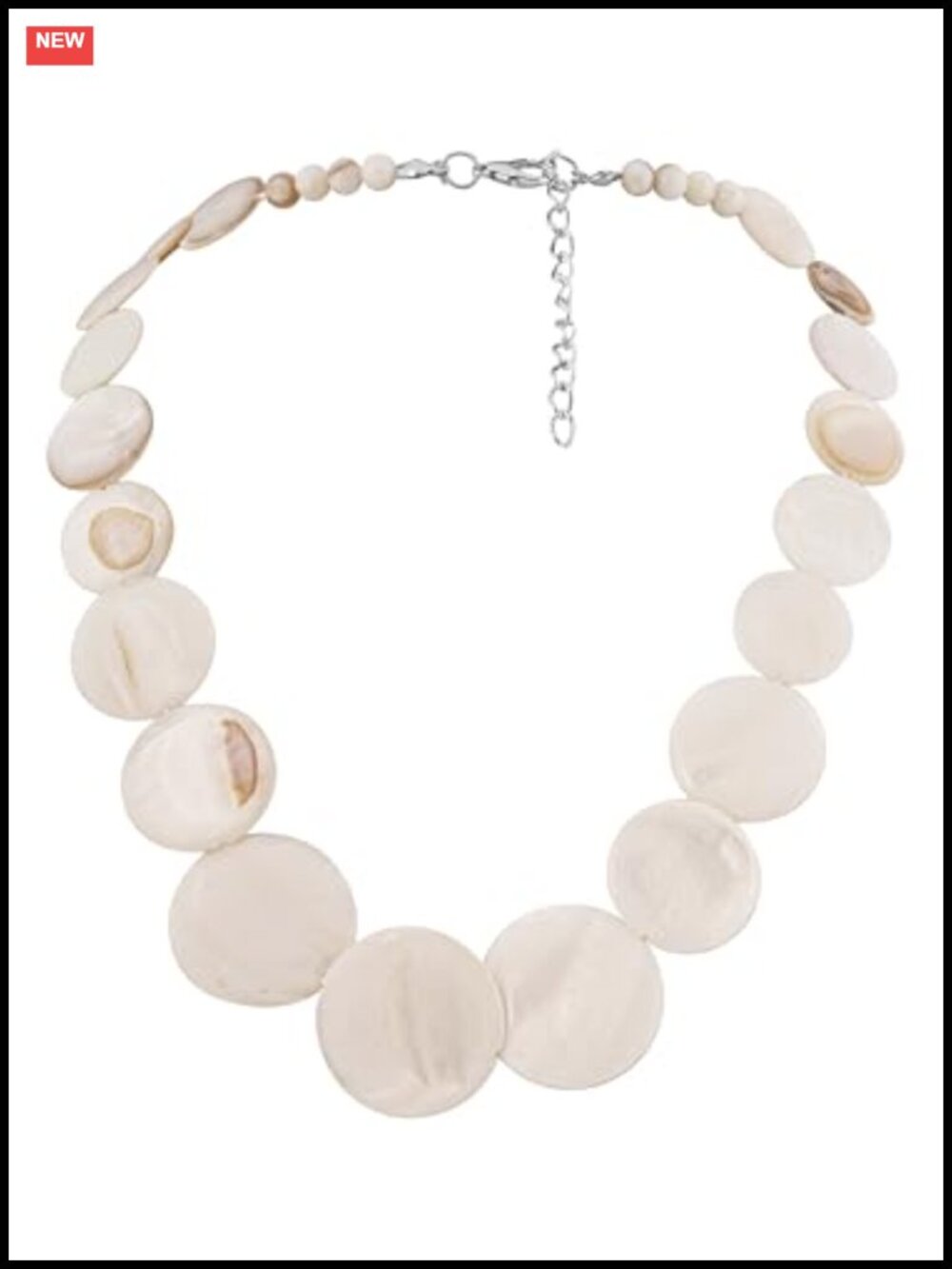 Chunky Round Beaded Collar Necklace Statement Jewelry Modern Style Lobster Clasp